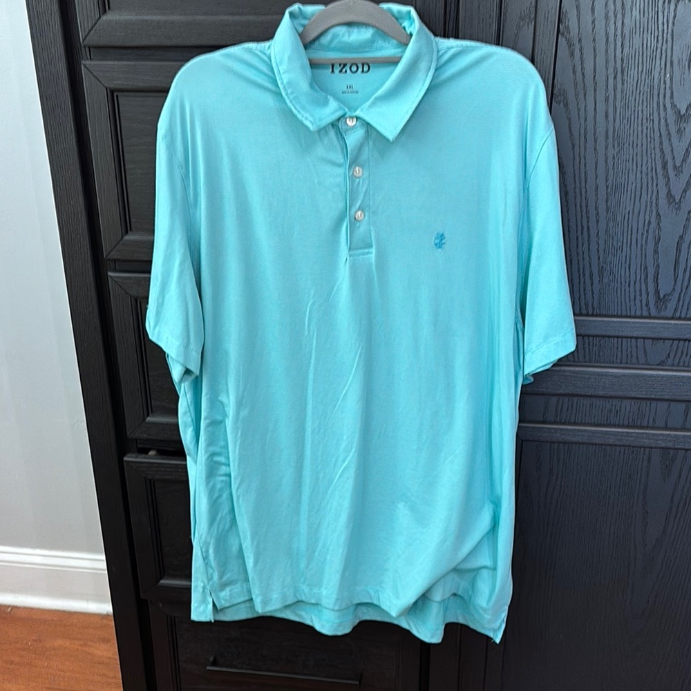 Izod Blue Polo Shirt Classic Casual Style